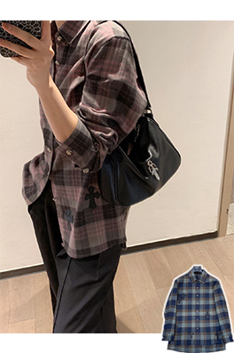クロムハーツコピーメンズ レディース 流行り　 シャツ  BLUE在庫有り