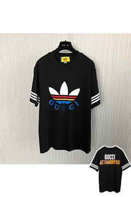 グッチ偽物×アディダスメンズ レディース 半袖Tシャツ