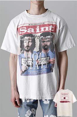 セント マイケル  コラボ DENIM TEARS 偽物 半袖 Tシャツの通販   高品質