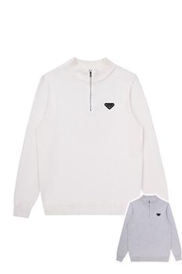 プラダ ニット セーター ネックライン ファスナーポイント  ✯ PRADA三角マーク  ✯ サイズ 46.50.52.56  ✯ ３カラー ✯