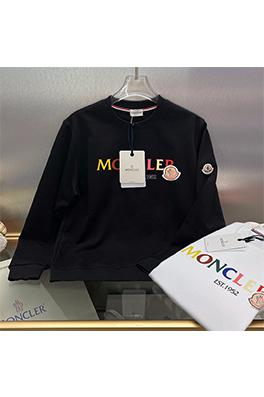 モンクレール偽物  長袖 スウェットTシャツ高品質　♡　 MONCLER彩色の文字ポイント  ♡　ブラック＆ホワイト　♡