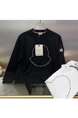 モンクレールコピー  長袖 スウェットTシャツ高品質　  ♡　ブラック＆ホワイト　♡  MONCLERブランド　♡
