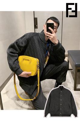 【大人気✨】 フェンディ  高品質   両面　ウールフルプリントロゴジャケットアウター ✶ 　FFロゴ ✶  XS~L ✶