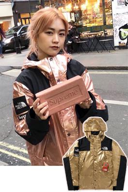 シュプリーム   TNF X Supreme 18ss Metallic Packコラボ ジャケットアウター　✶ピンク・ゴールド ✶ S~XL ✶