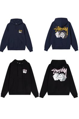 【Stussy 22FW】ステューシーコピー安い  フードパーカー    ★ さいころロゴ プリント  ★