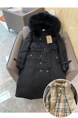 【レディースロングコートの通販】 バーバリー服コピー ダウンストリングロングコート