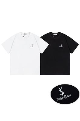 サンローラン服コピー小さなYSLロゴプリント半袖Tシャツ