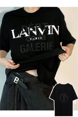 LANVIN x GALLERY DEPT ランバン半袖Tシャツコピー  黒色
