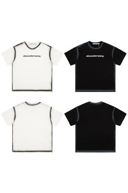 入荷!! アレキサンダーワン半袖Tシャツコピー alexander wangロゴプリント★オーバーサイズ