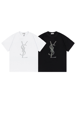 サンローランコピー半袖Tシャツ YSLカラードリルレタリング...