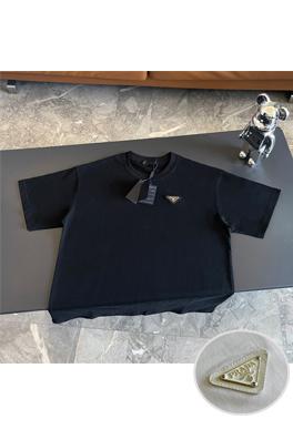プラダ 半袖Tシャツスーパーコピー  PRADA 三角ロゴプレート