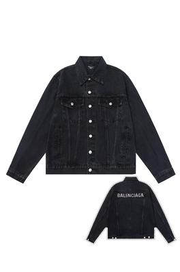 バレンシアガデニムジャケット スーパーコピー キュービック BALENCIAGAロゴ  Gジャン