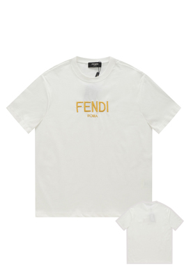 フェンディ 半袖Tシャツ  FENDI刺繍ロゴ　メンズファッ...