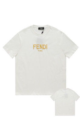 フェンディ 半袖Tシャツ  FENDI刺繍ロゴ　メンズファッション通販