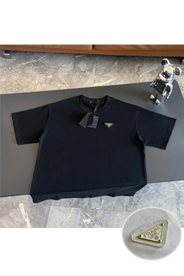 プラダ 半袖Tシャツスーパーコピー  PRADA 三角ロゴプ...