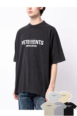 ヴェトモン ゆったりシルエットのアルファベットプリント半袖Tシャツコピー
