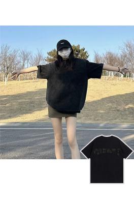 ジバンシイ 暗黒系ウォッシュ加工のダメージ刺繍半袖