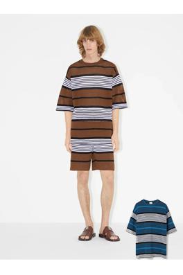 バーバリー  半袖Tシャツ スーパーコピー   BURBERRY ネット編み運動服セットの網目短袖Tシャツ