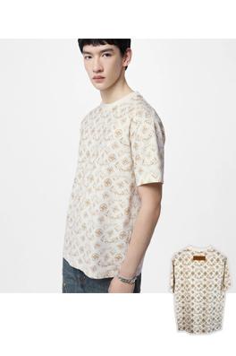 ルイヴィトン 半袖Tシャツ スーパーコピー  Louis Vuitton　夏のトレンド！モノグラムサンド柄Tシャツ