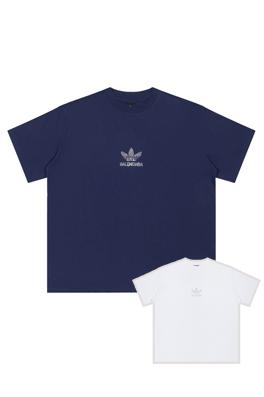 アディダス x バレンシアガ コラボ  ホットドリルロゴ半袖Tシャツスーパーコピー