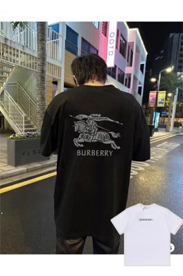 バーバリー半袖Tシャツ   スーパーコピー BURBERRY 戦馬ロゴプリントのショートスリーブTシャツ