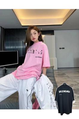 バレンシアガ 半袖Tシャツ コピー  BALENCIAGA ぼかし影の字母プリントTシャツ