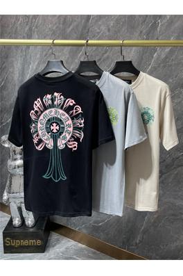 クロムハーツ 半袖Tシャツ CHROME HEART 馬蹄バックル 十字架のショートスリーブ