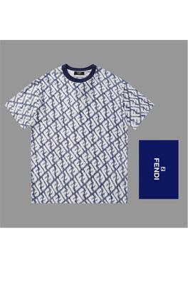 フェンディ 半袖Tシャツ FENDIスーパーコピー ダブルFデジタルプリントTシャツ