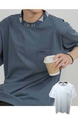ディオール 半袖Tシャツ コピー  白い平織り編みの精巧な仕...