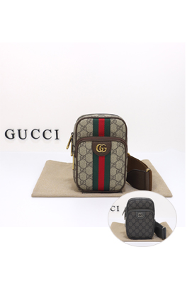 グッチ ショルダー バック GUCCI   ラウン , グレ...