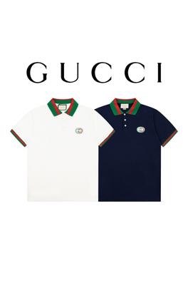 グッチ 半袖Tシャツ スーパーコピーGUCCI クラシックなカラーリングの双Gワンポイントポロシャツ