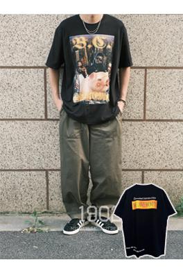 シュプリーム 半袖Tシャツ スーパーコピー   Supreme x Bernadette Corporation    Money Teeお金をもたらす猪のプリント