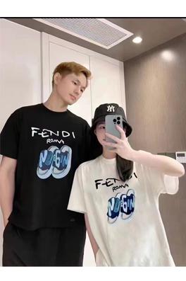 フェンディ 半袖Tシャツスーパーコピー  FENDI アルファベット柄スニーカー印刷ショートスリーブTシャツ カップルの絶妙なマッチング