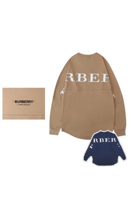 バーバリー 長袖 Tシャツスーパーコピー  BURBERRY   ロゴ文字プリントのバットスリーブ裏地付きクラシックな長袖シャツ