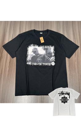 ステューシー半袖 Tシャツ  スーパーコピー　STUSSY X GANG STARR TEE GS 人物プリントの半袖Tシャツ