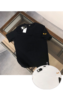 フェンディ 半袖Tシャツ スーパーコピー 細かな目のデザインが施された袖口の美しいエンボスプリント