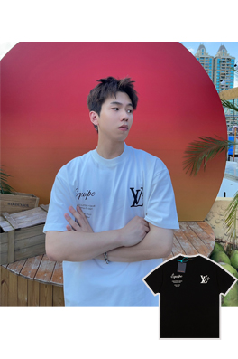 ヴィトン ロゴ入り半袖Tシャツ、滑らかなプリントと肌触りの良いコットン生地