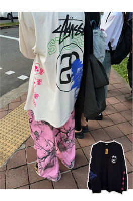 ステューシー長袖 Tシャツスーパーコピー　STUSSY グラ...