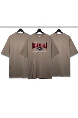 バレンシアガ 半袖Tシャツスーパーコピー   BALENCIAGA赤い刺繍入りショートスリーブ