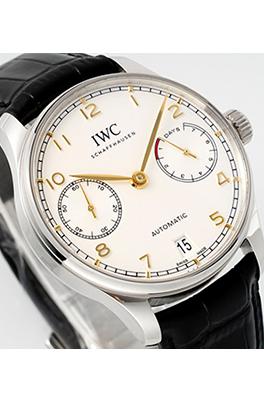 IWCスーパーコピー  防水 牛革とIWCオリジナルレベルの折りたたみバックル メンズ 時計