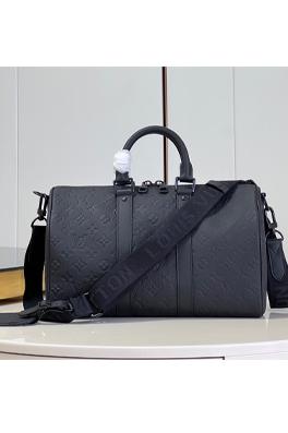 ヴィトンショルダー バックスーパーコピー フルレザー Keepall 35 トラベルバッグ、モノグラムシャドウレザーでシンプルデザイン M22765