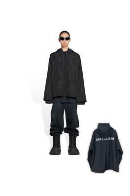 バレンシアガ ジャケット コピー BALENCIAGA ロゴプリント フーディーウィンドブレーカー