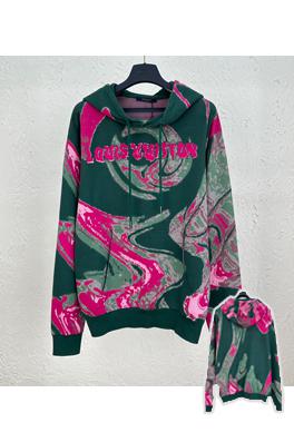 ヴィトン セーター スーパーコピー Louis Vuitton ジャカードモチーフ 刺繍編みフード付きセーター