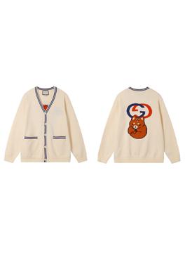 グッチ   カーディガン コピー    レリーフ刺繍入り長袖ニットカーディガン
