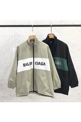 バレンシアガ アウター BALENCIAGA コピー パッチワーク スプライスとスタンドカラーのフルジップジャケット アウター