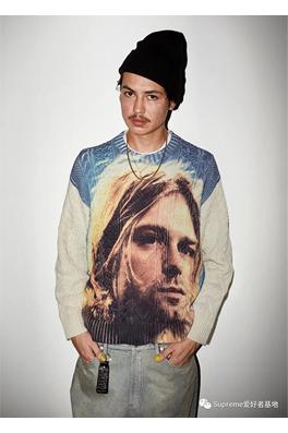 シュプリームセータースーパーコピー コーブン人物デザインのアラン編みセーター SUPREME 23SS KURT COBAIN SWEATER