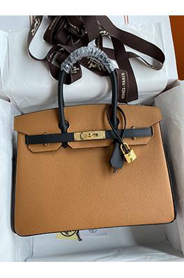 エルメスバックコピー 高品質 新作バーキン 30 cmブラックゴールドパッチワークハンドバッグ