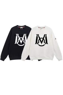 モンクレール スウェットTシャツ カップルで楽しむお揃い プリントト長袖 Tシャツ  ビッグMロゴプリント