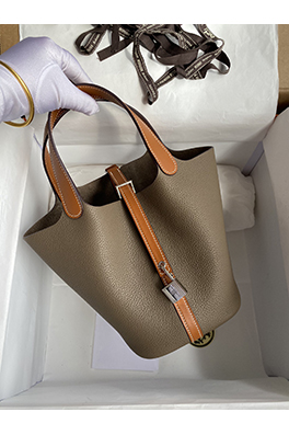 エルメス 野菜バスケットPicotin 18 cm TCとSwiftレザーハンドバッグ