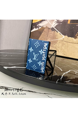 ルイヴィトン  ブルーシルクカードケース財布 M82797